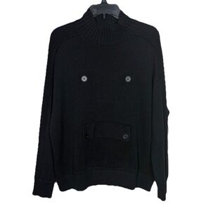 Alp N Rock AN R+ Black Women's Pullover Sweater Kangaroo Pocket Flaw